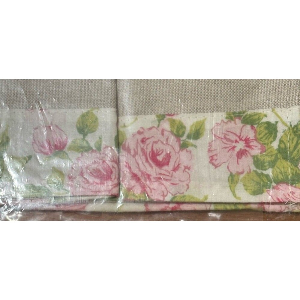 Vintage Linen Union Tea Towel 2005 Pink Floral Made In Ireland - Picture 7 of 7